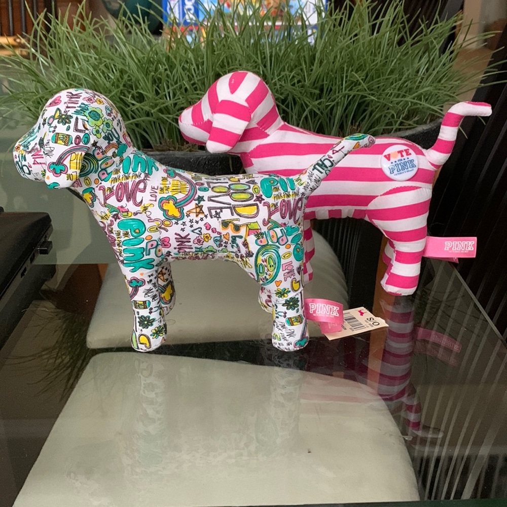 VS Pink plush Dogs x 2 Collectible